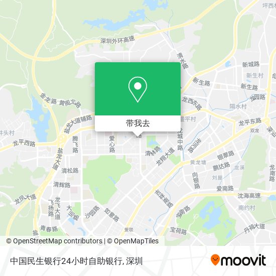 中国民生银行24小时自助银行地图