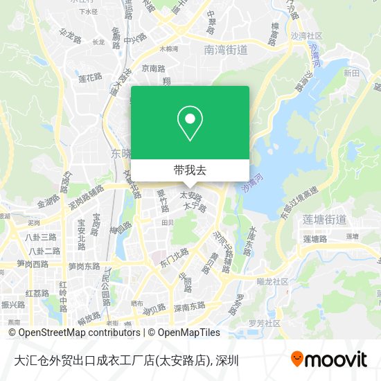大汇仓外贸出口成衣工厂店(太安路店)地图