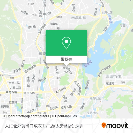 大汇仓外贸出口成衣工厂店(太安路店)地图