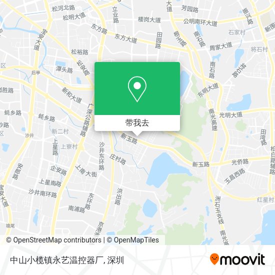 中山小榄镇永艺温控器厂地图