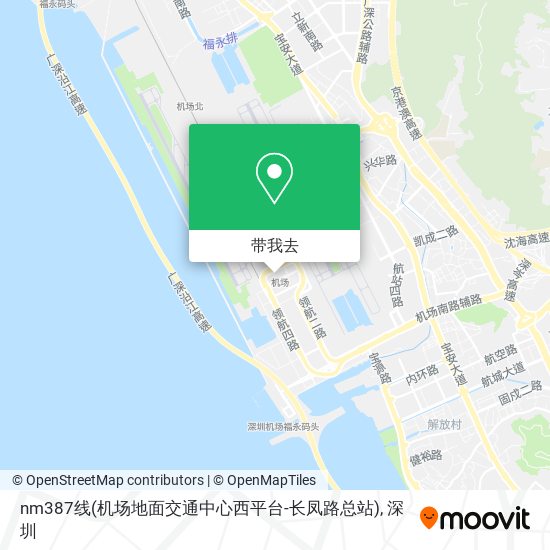 nm387线(机场地面交通中心西平台-长凤路总站)地图