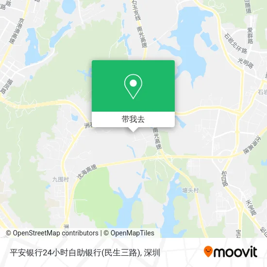 平安银行24小时自助银行(民生三路)地图