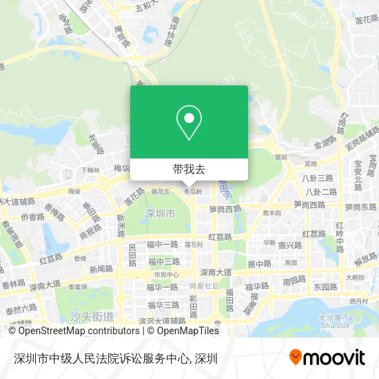 深圳市中级人民法院诉讼服务中心地图