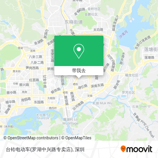 台铃电动车(罗湖中兴路专卖店)地图