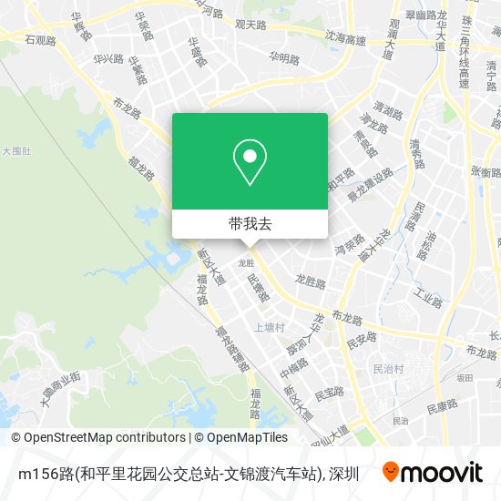m156路(和平里花园公交总站-文锦渡汽车站)地图