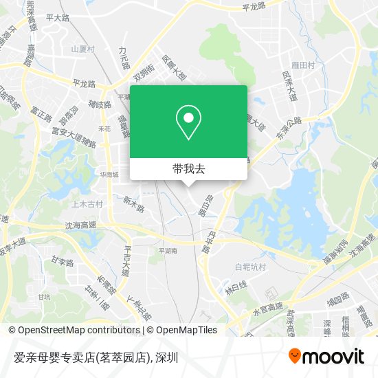 爱亲母婴专卖店(茗萃园店)地图