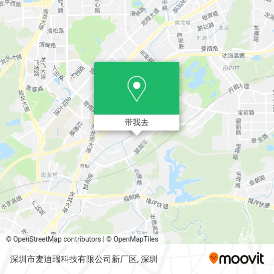 深圳市麦迪瑞科技有限公司新厂区地图