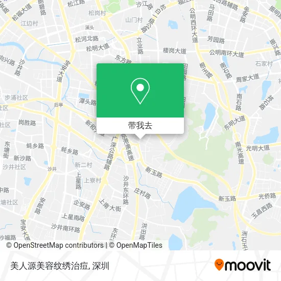 美人源美容纹绣治痘地图