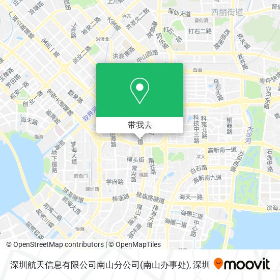 深圳航天信息有限公司南山分公司(南山办事处)地图