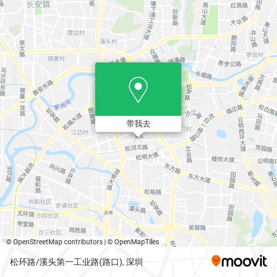 松环路/溪头第一工业路(路口)地图