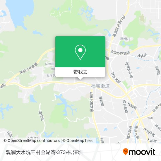 观澜大水坑三村金湖湾-373栋地图
