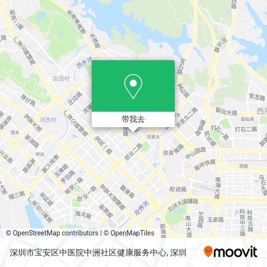 深圳市宝安区中医院中洲社区健康服务中心地图