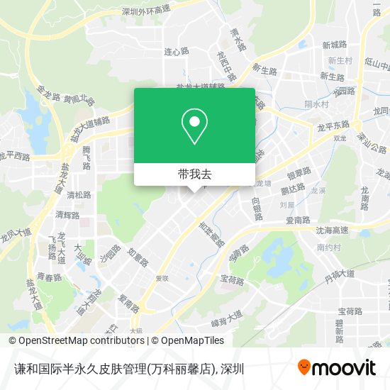 谦和国际半永久皮肤管理(万科丽馨店)地图