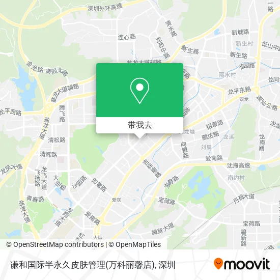 谦和国际半永久皮肤管理(万科丽馨店)地图