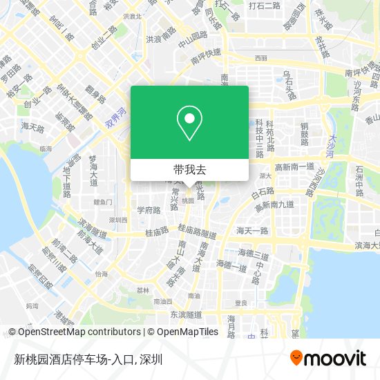 新桃园酒店停车场-入口地图