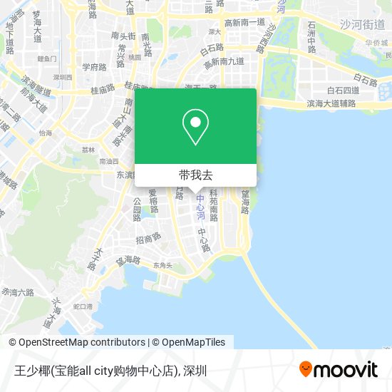 王少椰(宝能all city购物中心店)地图