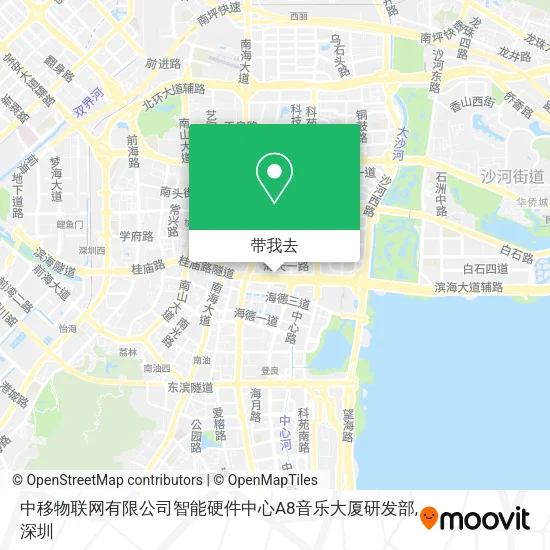 中移物联网有限公司智能硬件中心A8音乐大厦研发部地图