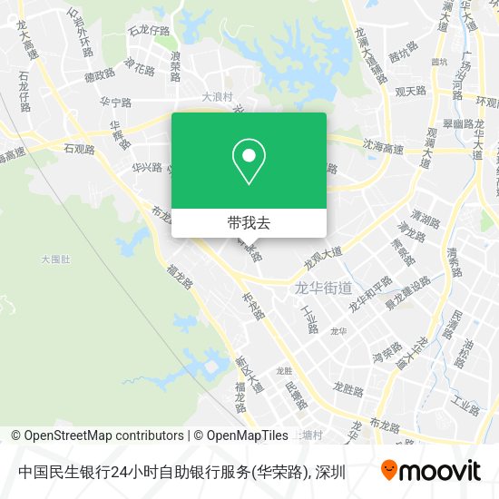 中国民生银行24小时自助银行服务(华荣路)地图