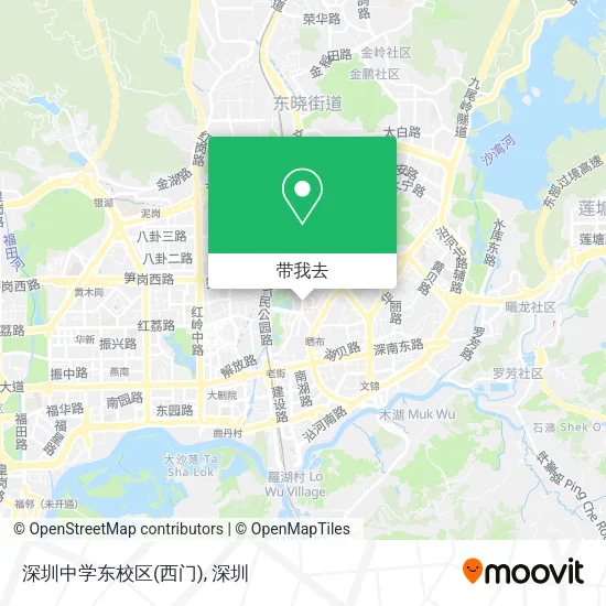 深圳中学东校区(西门)地图
