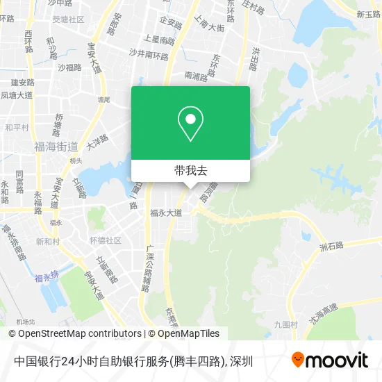 中国银行24小时自助银行服务(腾丰四路)地图