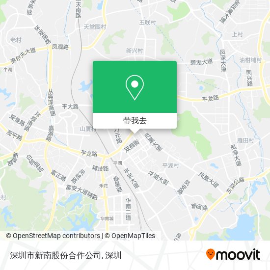 深圳市新南股份合作公司地图