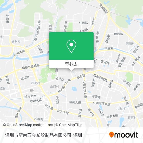 深圳市新南五金塑胶制品有限公司地图