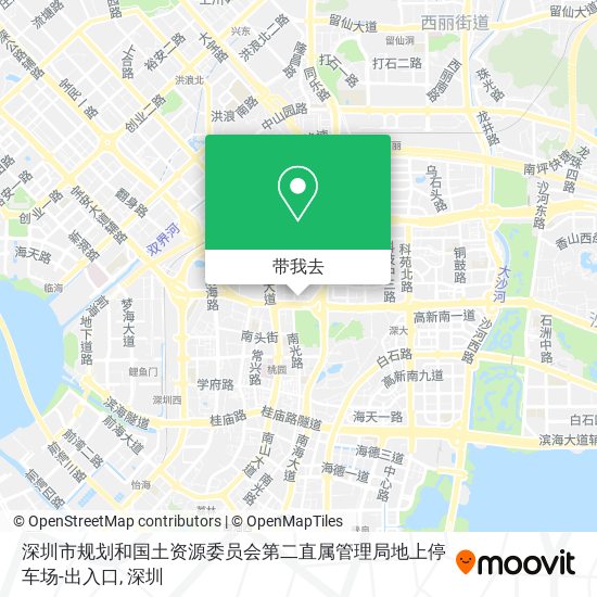 深圳市规划和国土资源委员会第二直属管理局地上停车场-出入口地图