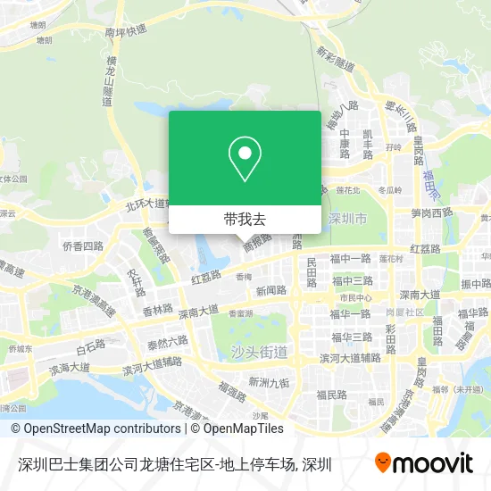 深圳巴士集团公司龙塘住宅区-地上停车场地图