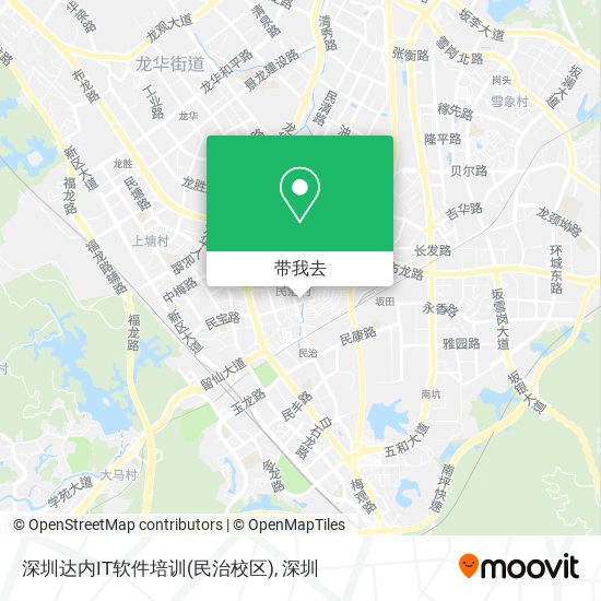 深圳达内IT软件培训(民治校区)地图