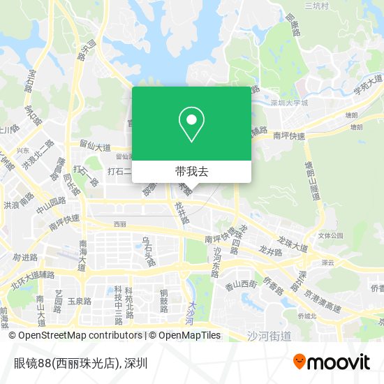 眼镜88(西丽珠光店)地图