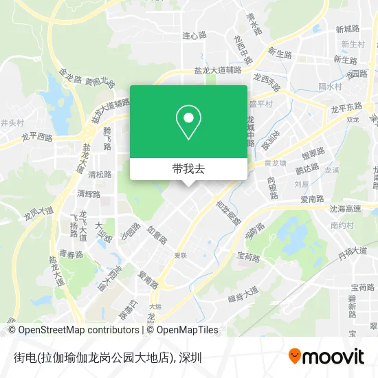街电(拉伽瑜伽龙岗公园大地店)地图