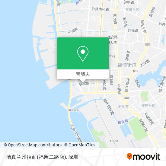 清真兰州拉面(福园二路店)地图