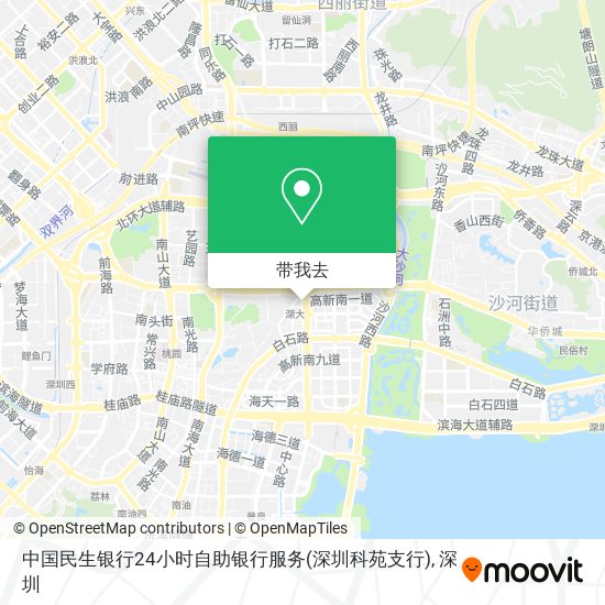 中国民生银行24小时自助银行服务(深圳科苑支行)地图