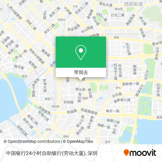中国银行24小时自助银行(劳动大厦)地图