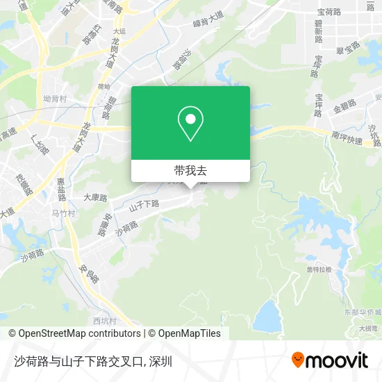 沙荷路与山子下路交叉口地图