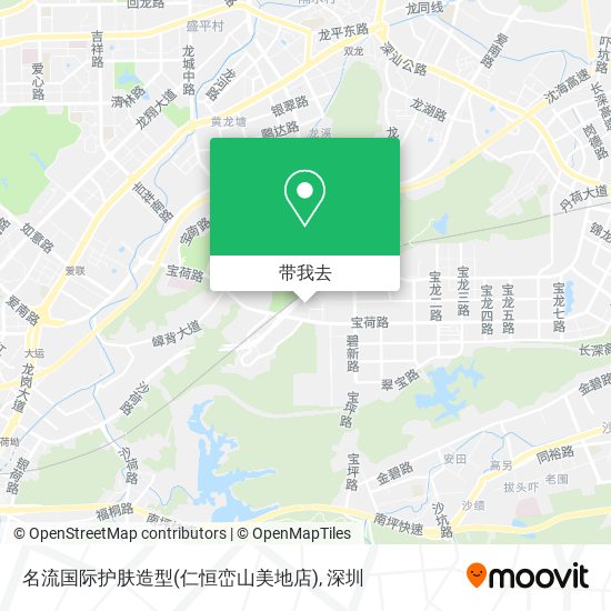 名流国际护肤造型(仁恒峦山美地店)地图