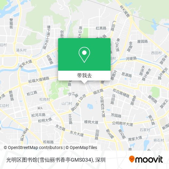 光明区图书馆(雪仙丽书香亭GMS034)地图