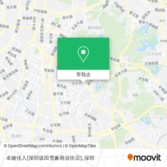 卓娅佳人(深圳坂田雪象商业街店)地图