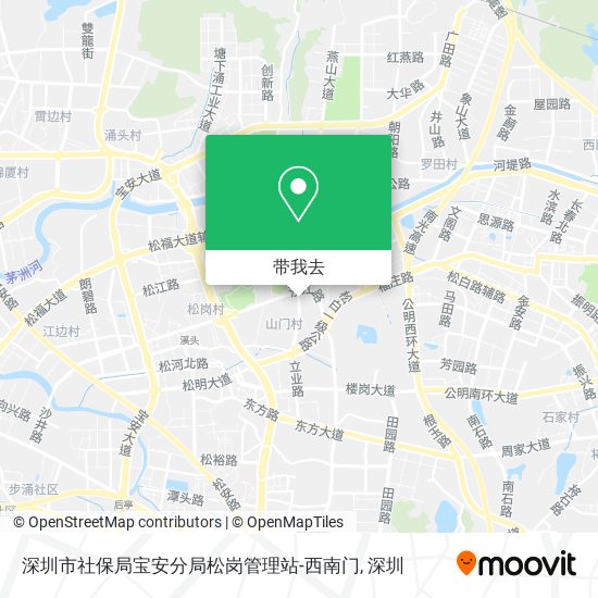 深圳市社保局宝安分局松岗管理站-西南门地图