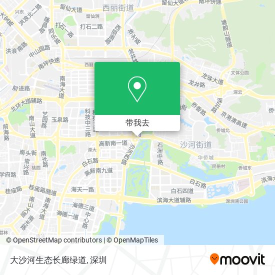 大沙河生态长廊绿道地图
