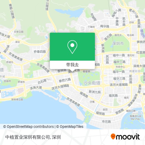 中植置业深圳有限公司地图