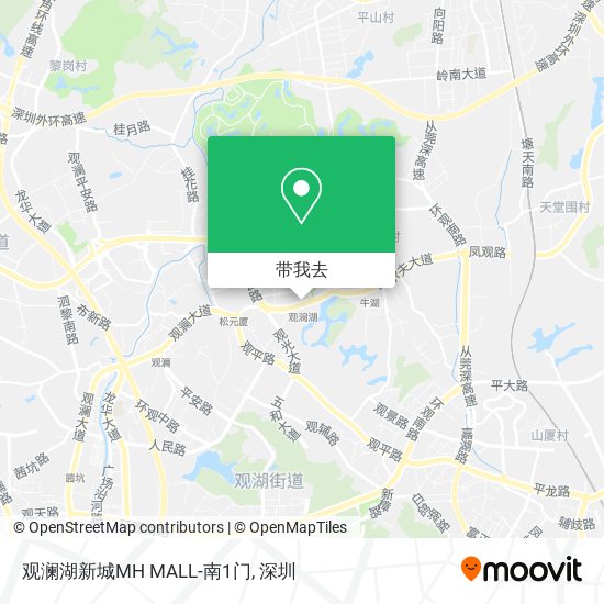 观澜湖新城MH MALL-南1门地图