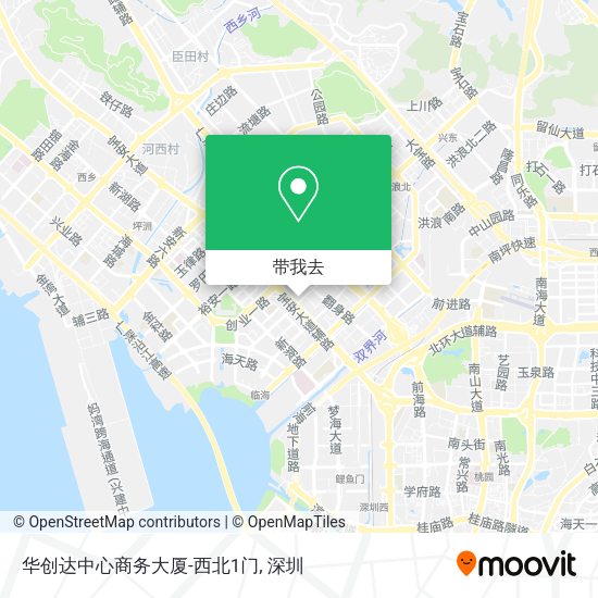 华创达中心商务大厦-西北1门地图