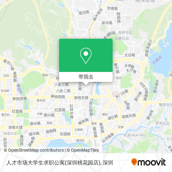 人才市场大学生求职公寓(深圳桃花园店)地图