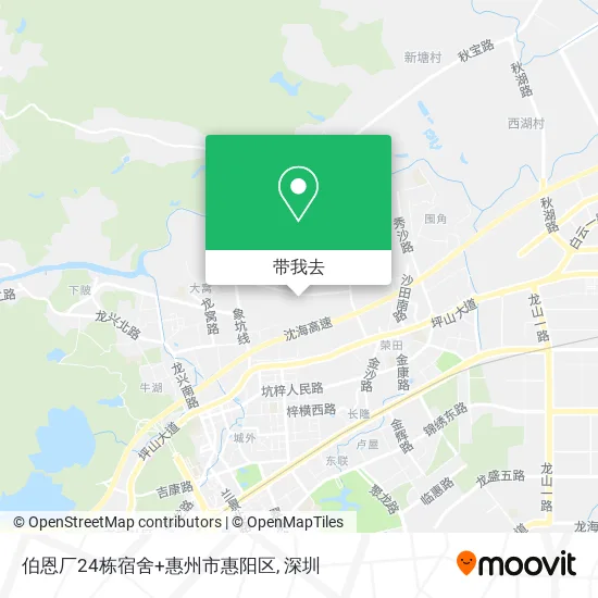 伯恩厂24栋宿舍+惠州市惠阳区地图