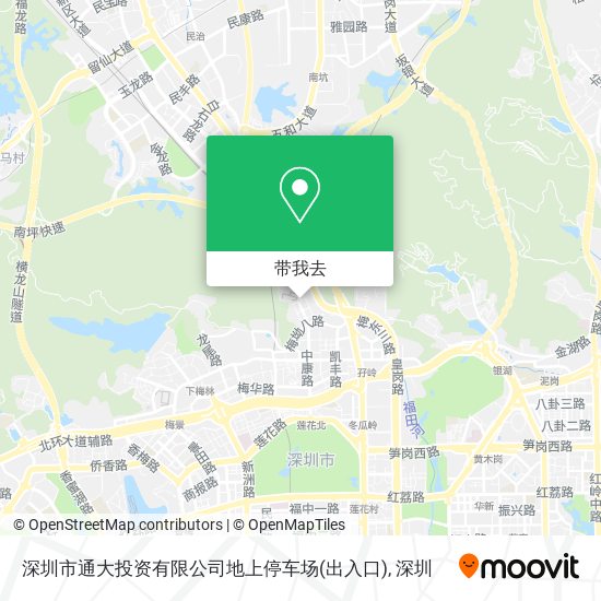 深圳市通大投资有限公司地上停车场(出入口)地图