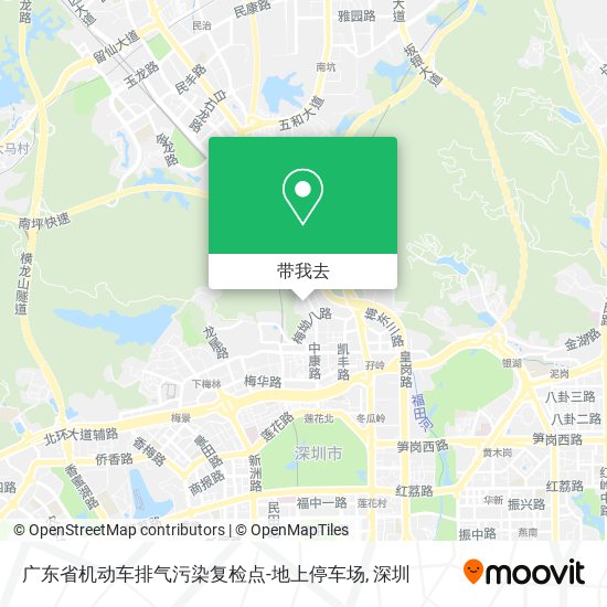广东省机动车排气污染复检点-地上停车场地图