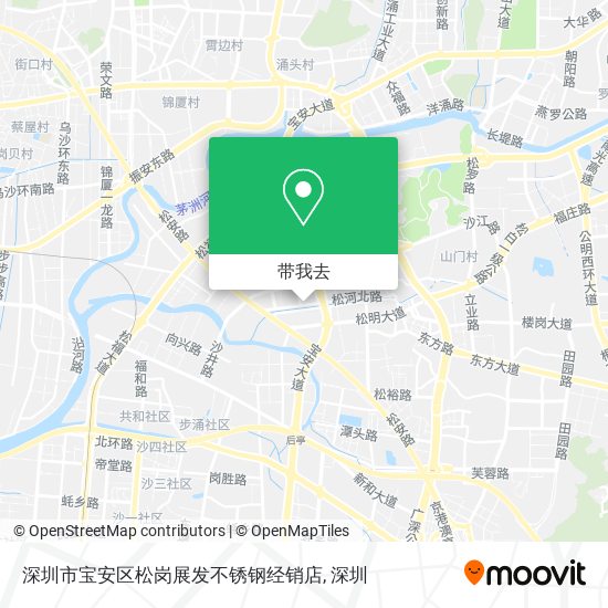 深圳市宝安区松岗展发不锈钢经销店地图