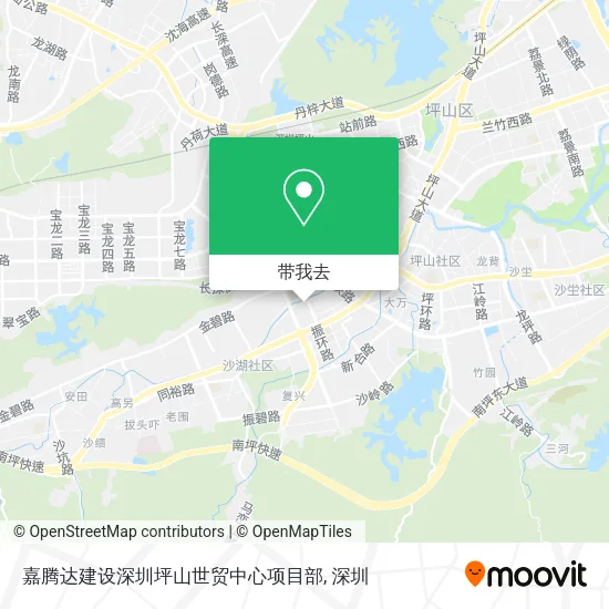 嘉腾达建设深圳坪山世贸中心项目部地图