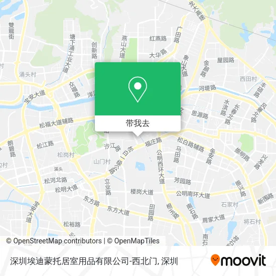 深圳埃迪蒙托居室用品有限公司-西北门地图